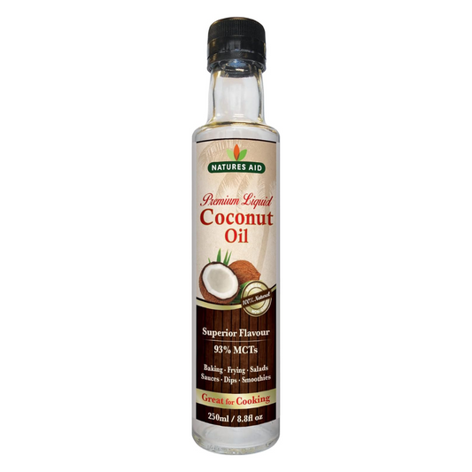 Natures Aid Liquid Coconut Oil For Cooking Frying Baking 250ml | Daily Supplies
