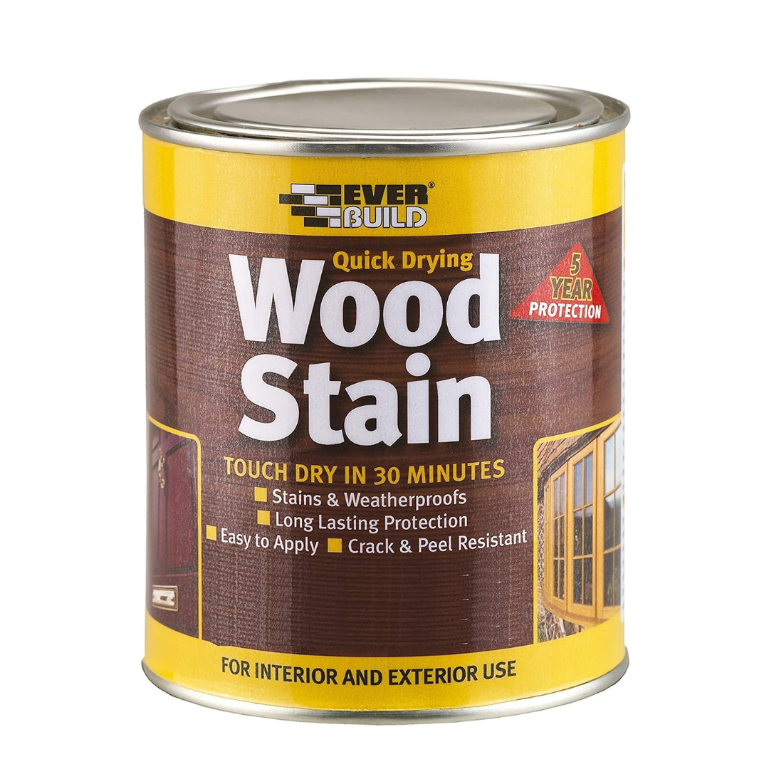 Everbuild Mahogany Satin Wood Stain Solvent-Free Exterior Paint 250ml | Daily Supplies