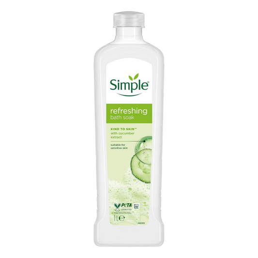 Simple Kind to Skin Refreshing Bath Soak with Cucumber Extract 1L | Daily Supplies