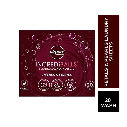 Airpure Incrediballs Petals & Pearls Laundry Sheets 20 Washes | Daily Supplies