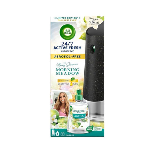 Air Wick Active Fresh Morning Meadow Automatic Air Freshener Kit | Daily Supplies