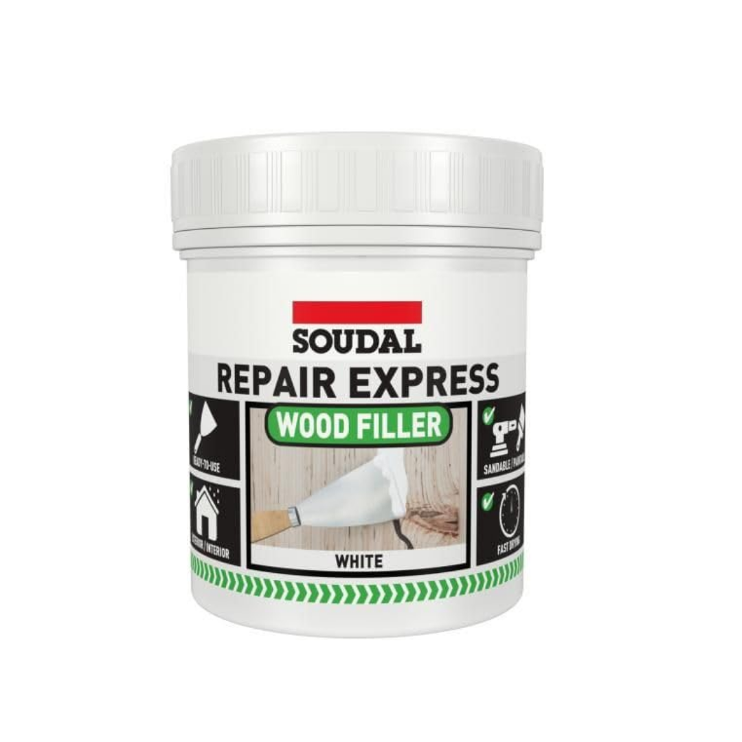 Soudal Repair Express Wood Filler White Fast Drying 1 PART 400G | Daily Supplies