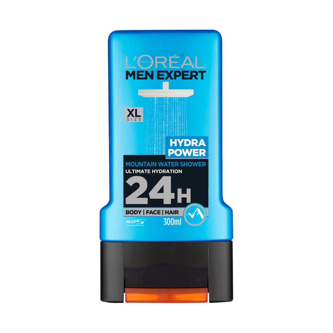 Loreal Men Expert Hydra Power Mountain Water 3 in 1 Shower Gel 300ml | Daily Supplies