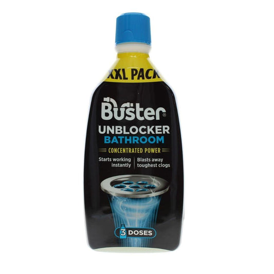 Buster Bathroom Drain Unblocker Clears Blockages Fast 900ml | Daily Supplies