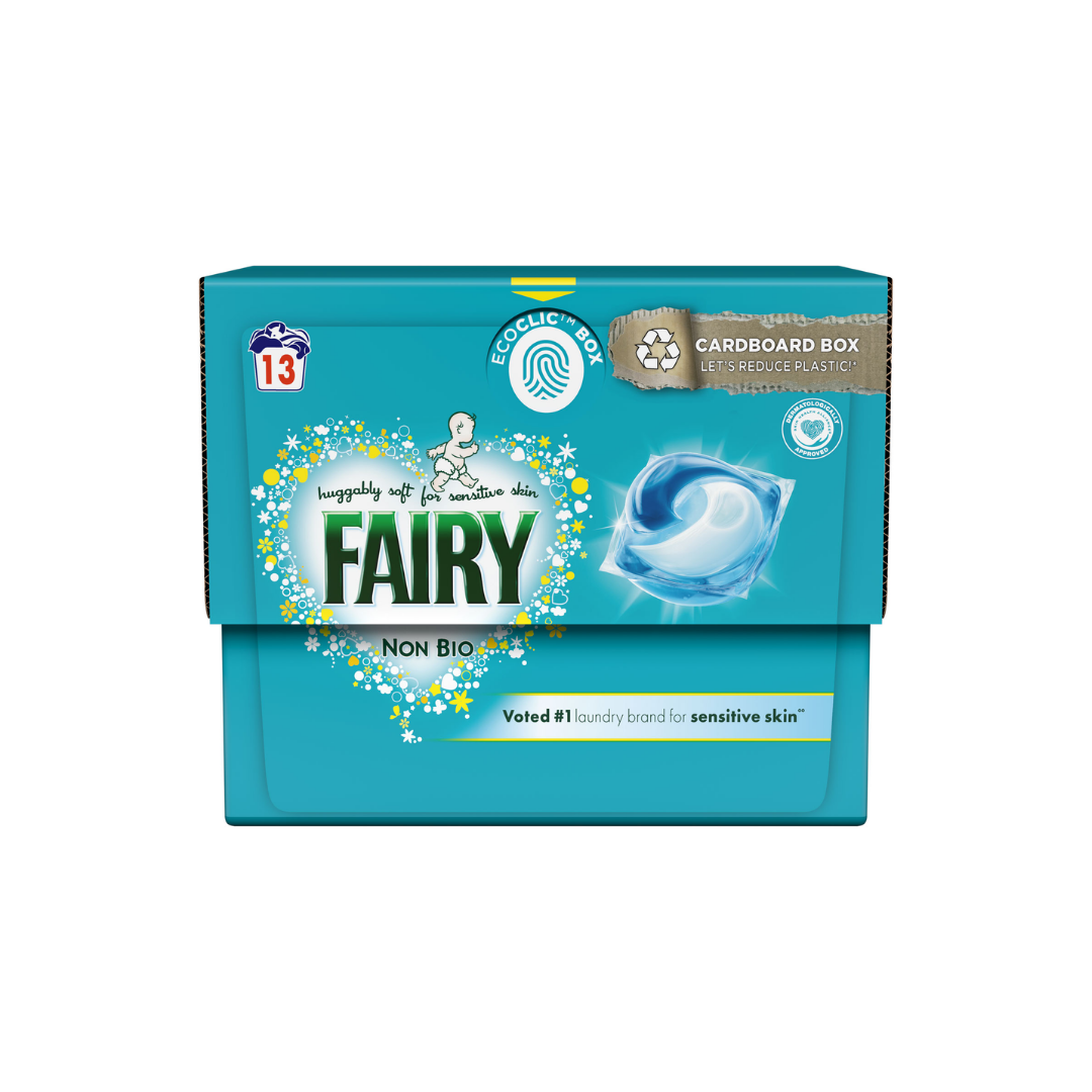 Fairy Non-Bio Pods Washing Liquid Laundry Capsules 13 Washes | Daily Supplies