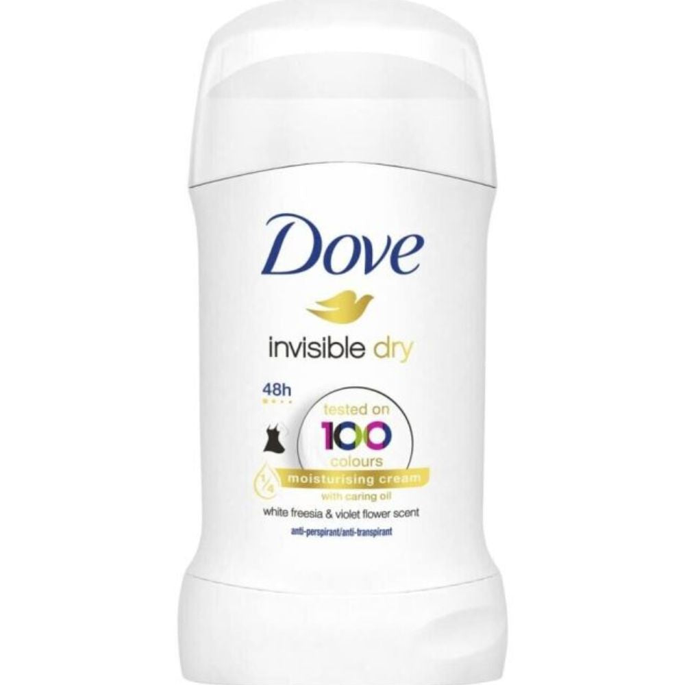 Dove Anti-Perspirant Deodorant Stick Invisible Dry Freesia & Violet Flower 40ml | Daily Supplies