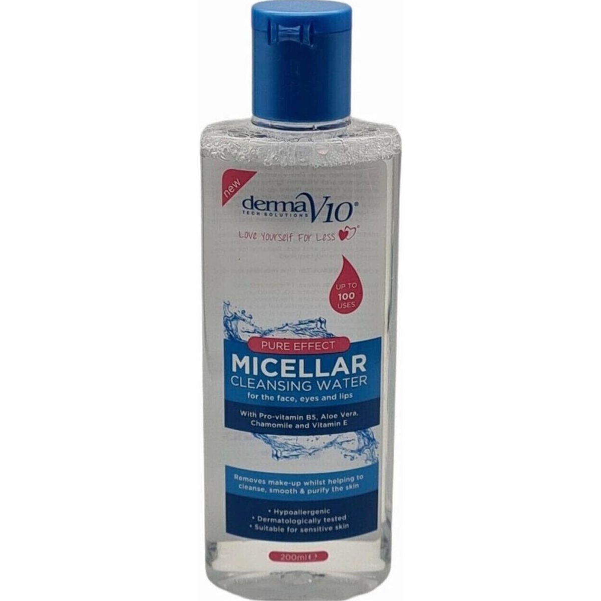 Derma V10 MICELLAR Cleansing Water 200ml | Daily Supplies