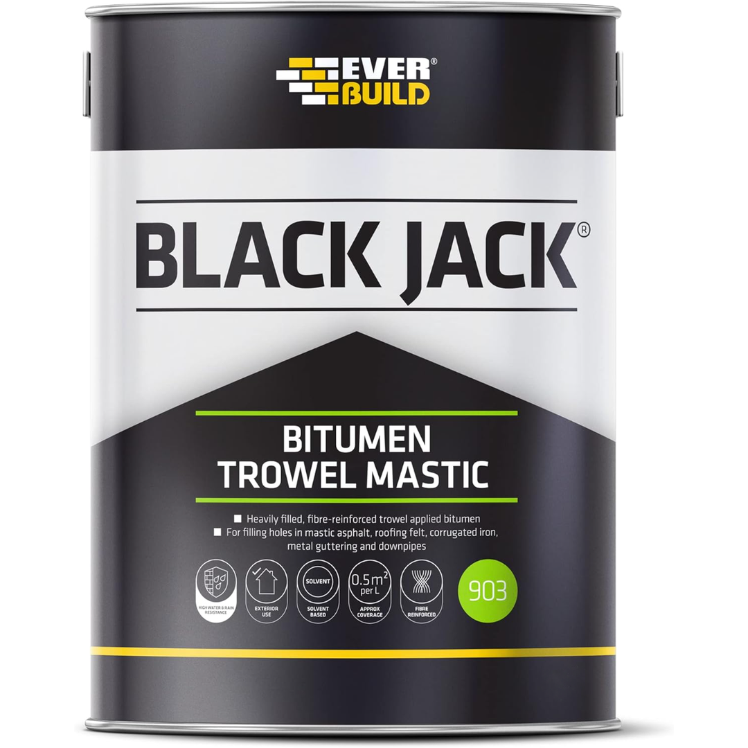 Everbuild Black Jack 903 Bitumen Trowel Mastic 1 Litre | Daily Supplies